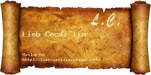 Lieb Cecília névjegykártya